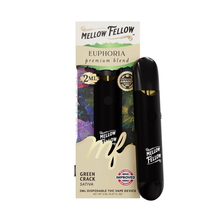 Euphoria Blend 2ml Disposable Vape - Green Crack (Sativa) - Mellow Fellow