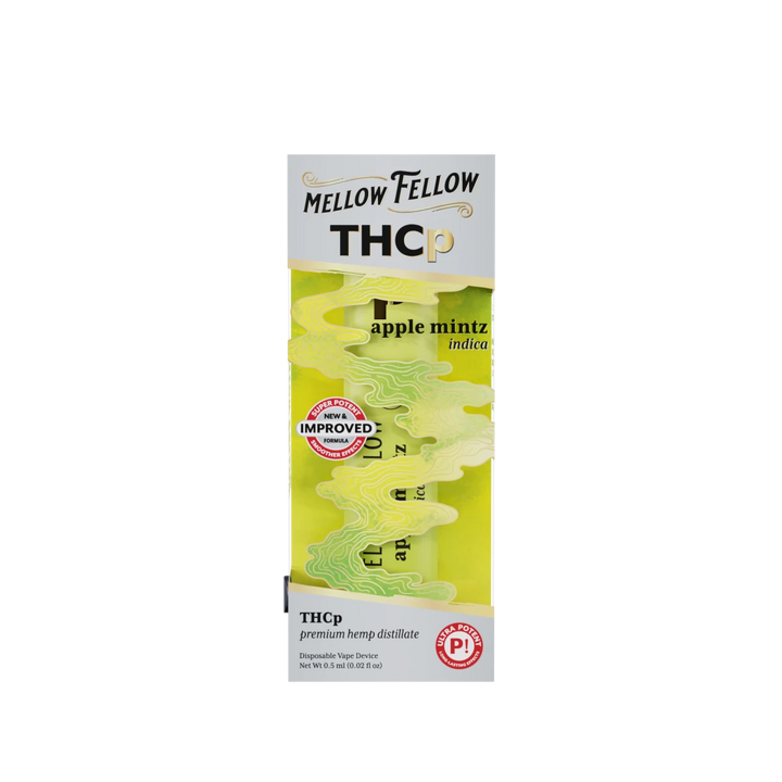 THCp 0.5g Disposable Vape - Apple Mintz (Indica) - Mellow Fellow