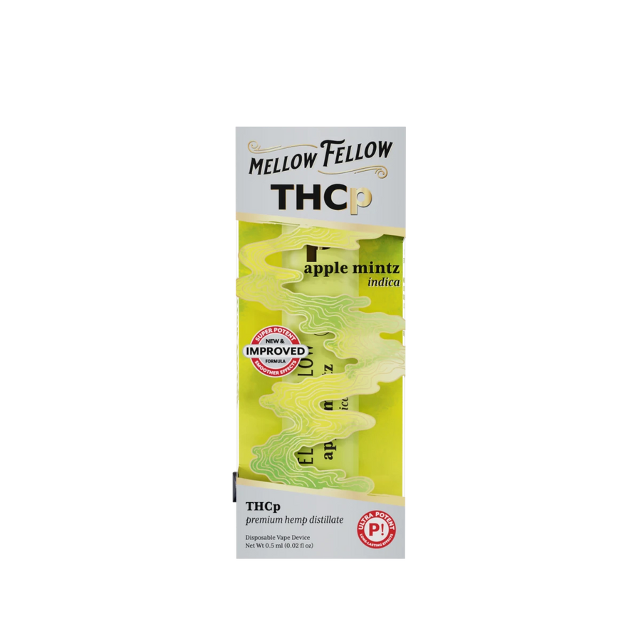 THCp 0.5g Disposable Vape - Apple Mintz (Indica) - Mellow Fellow