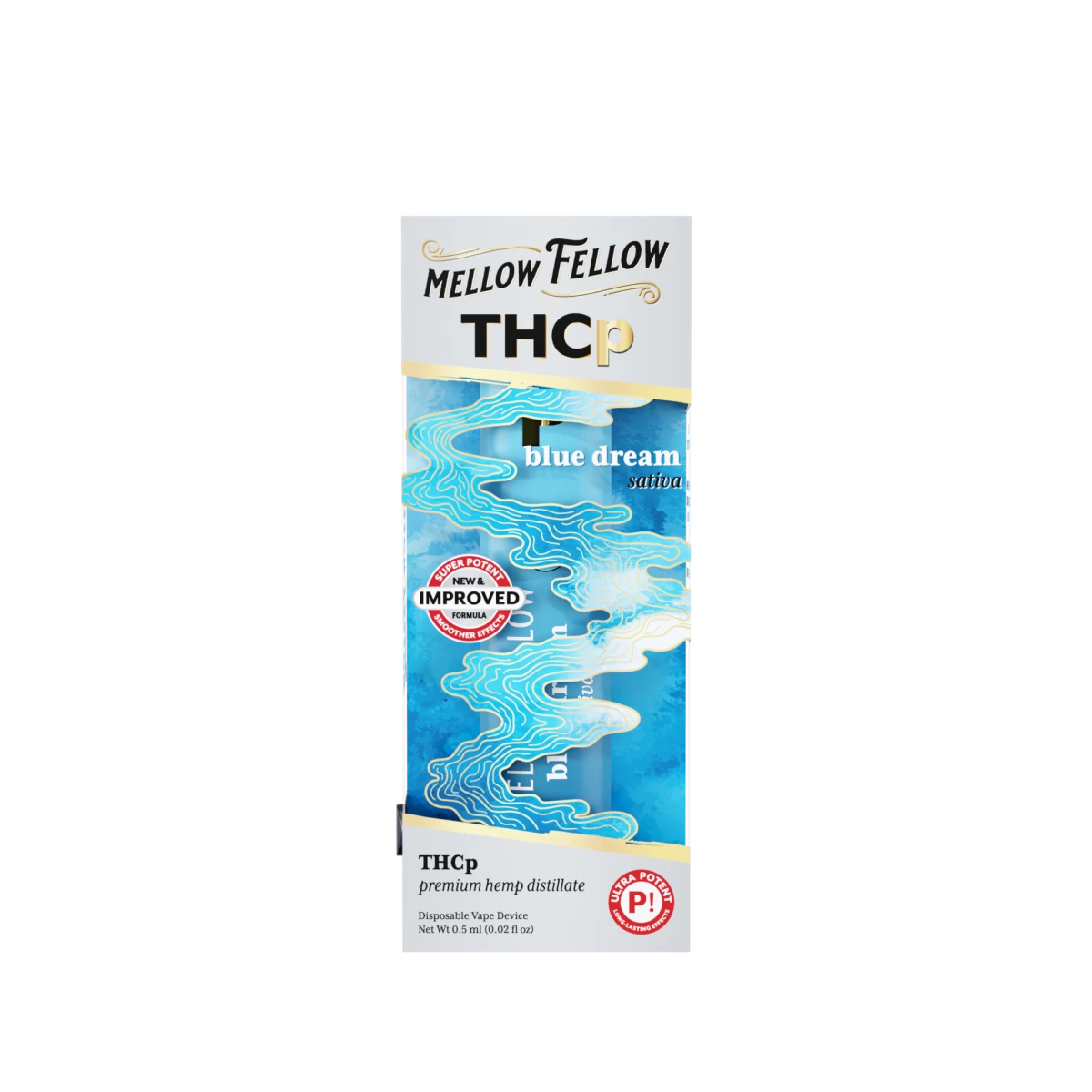 THCp 0.5g Disposable Vape - Blue Dream (Sativa) - Mellow Fellow THCp 0.5g Disposable Vape - Blue Dream (Sativa) - Mellow Fellow