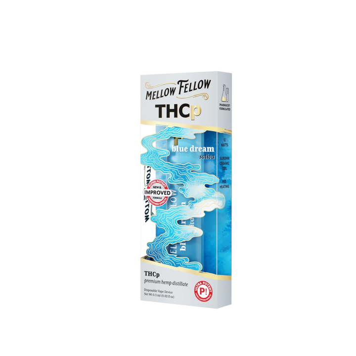 THCp 0.5g Disposable Vape - Blue Dream (Sativa) - Mellow Fellow