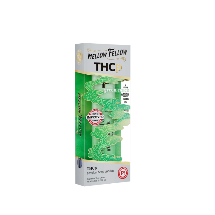 THCp 0.5g Disposable Vape - Green Crack (Sativa) - Mellow Fellow