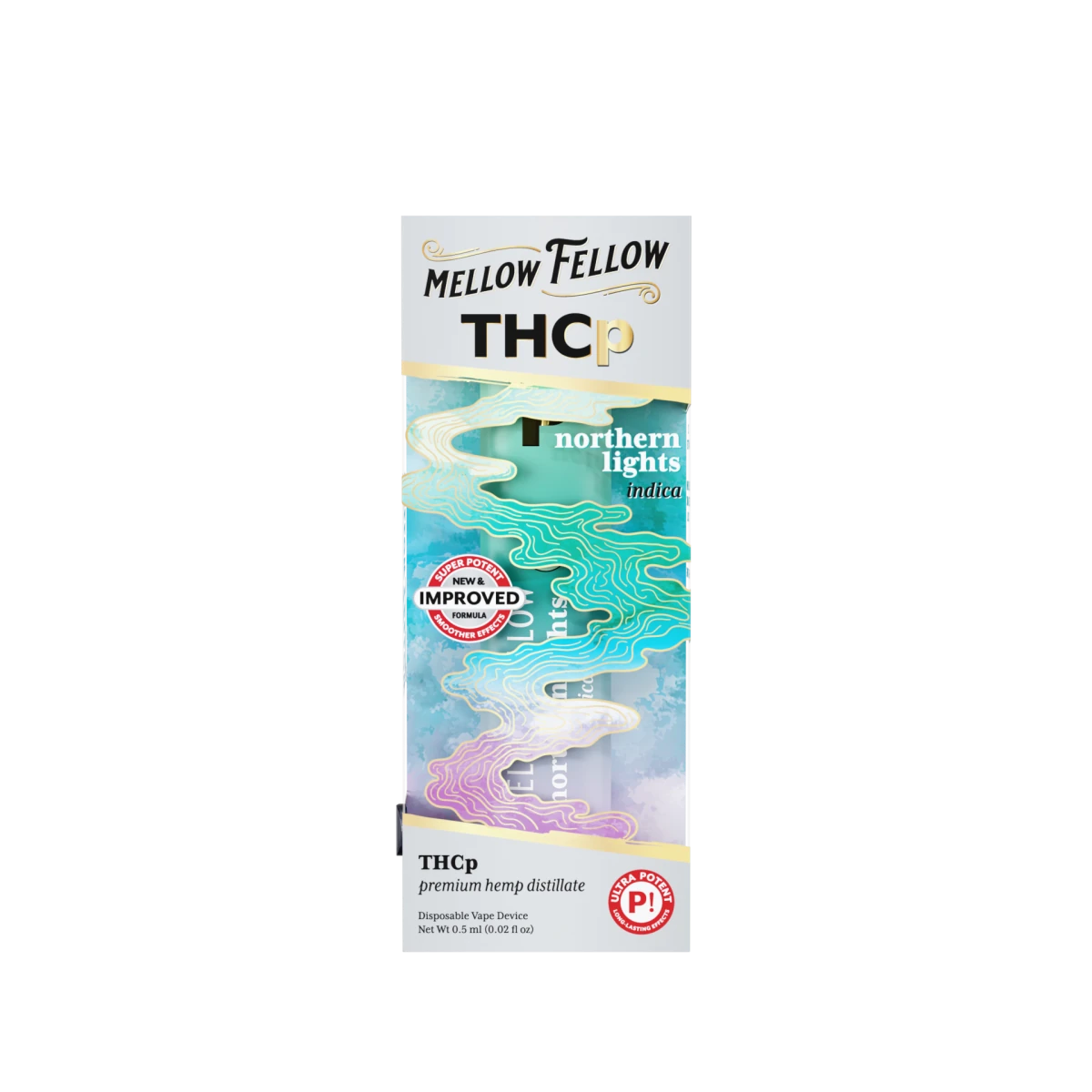 THCp 0.5g Disposable Vape - Northern Lights (Indica) - Mellow Fellow THCp 0.5g Disposable Vape - Northern Lights (Indica) - Mellow Fellow