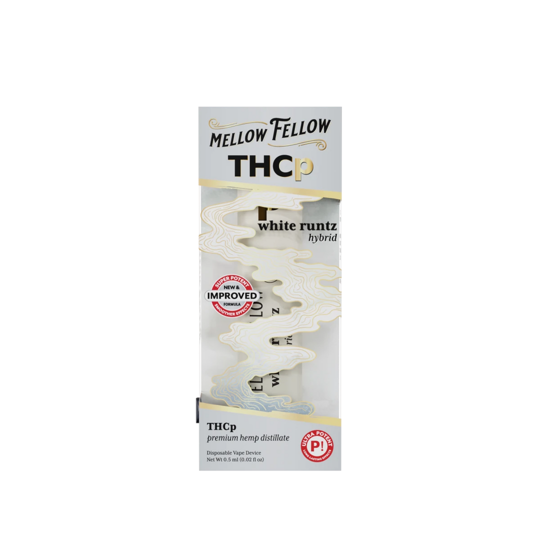 THCp 0.5g Disposable Vape - White Runtz (Hybrid) - Mellow Fellow