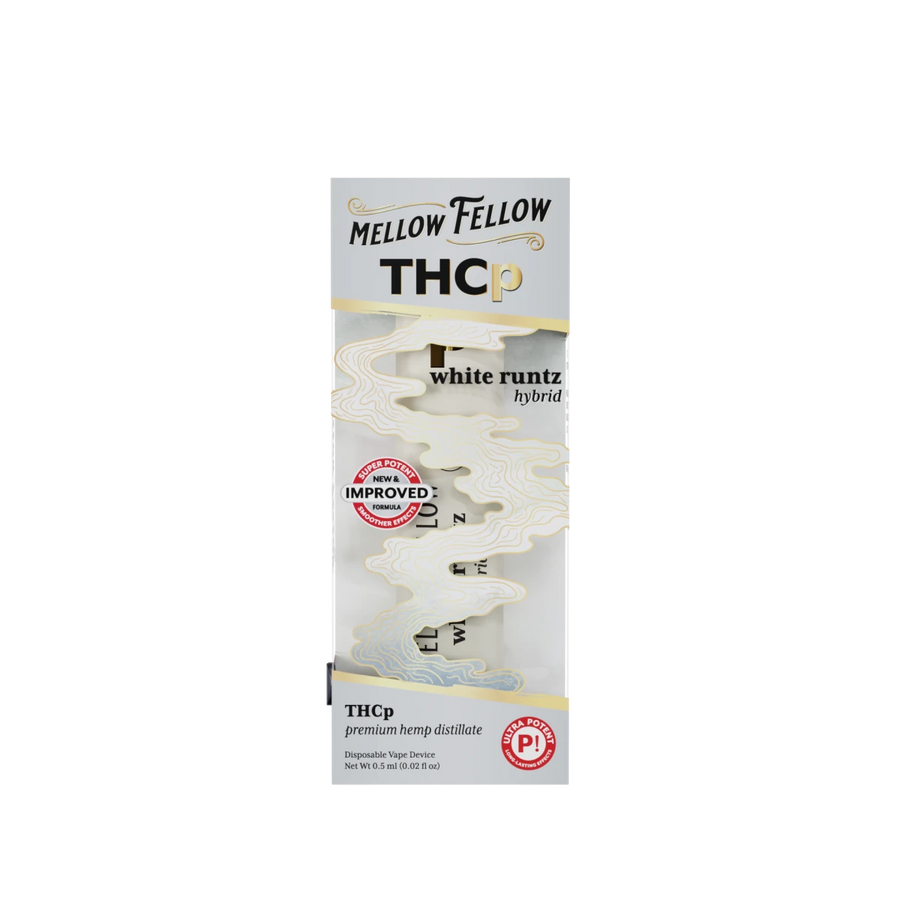 THCp 0.5g Disposable Vape - White Runtz (Hybrid) - Mellow Fellow