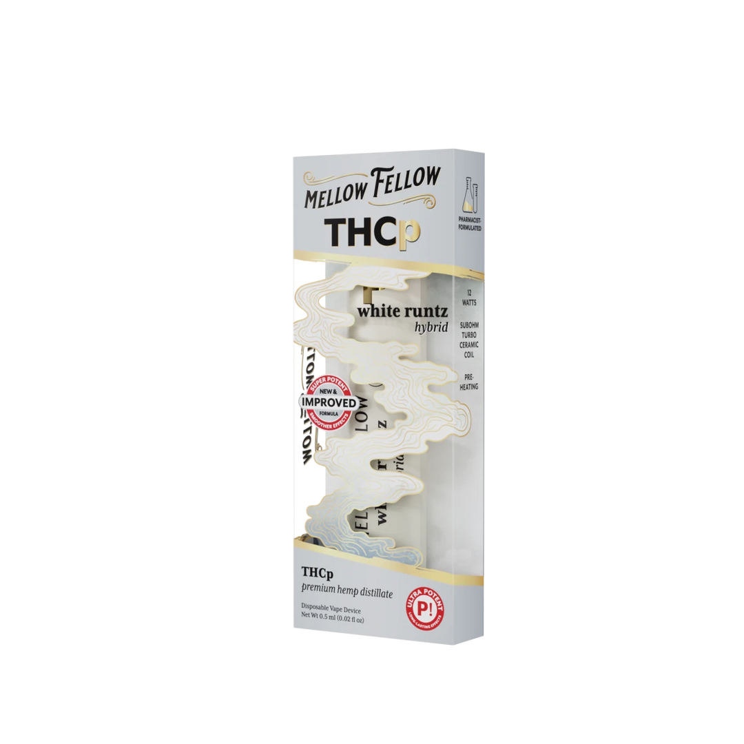 THCp 0.5g Disposable Vape - White Runtz (Hybrid) - Mellow Fellow