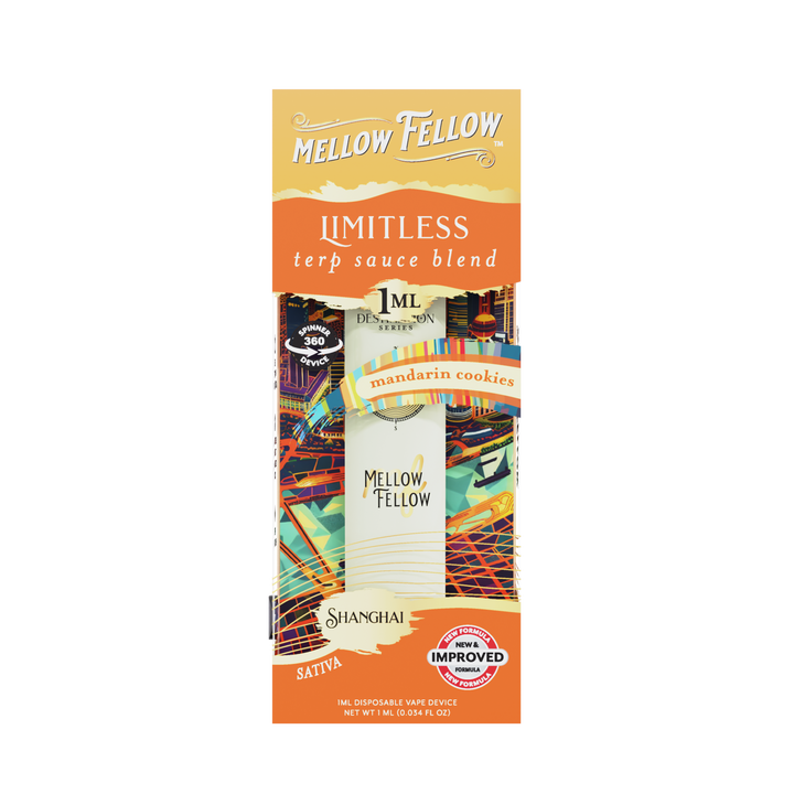 Limitless Blend - Terp Sauce 1ml Disposable Spinner Vape - Mandarin Cookies (Sativa)