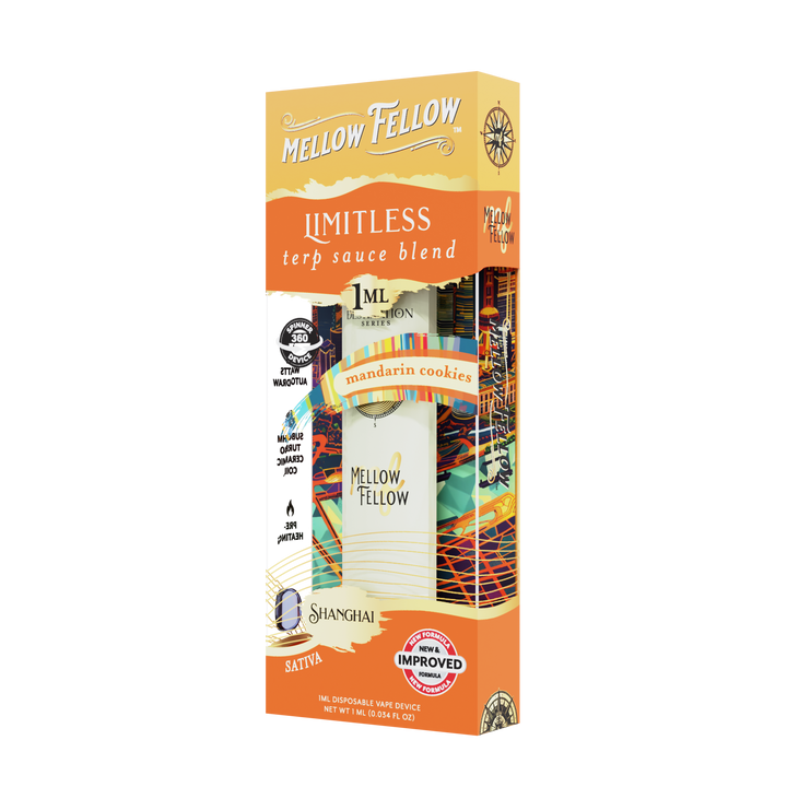 Limitless Blend - Terp Sauce 1ml Disposable Spinner Vape - Mandarin Cookies (Sativa)