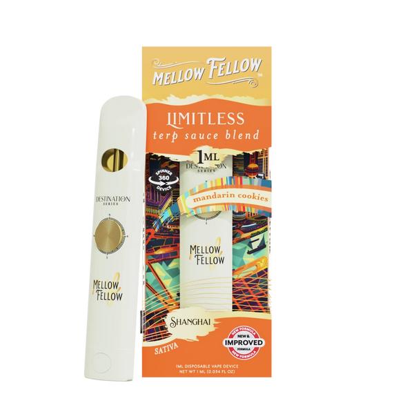 Limitless Blend - Terp Sauce 1ml Disposable Spinner Vape - Mandarin Cookies (Sativa)