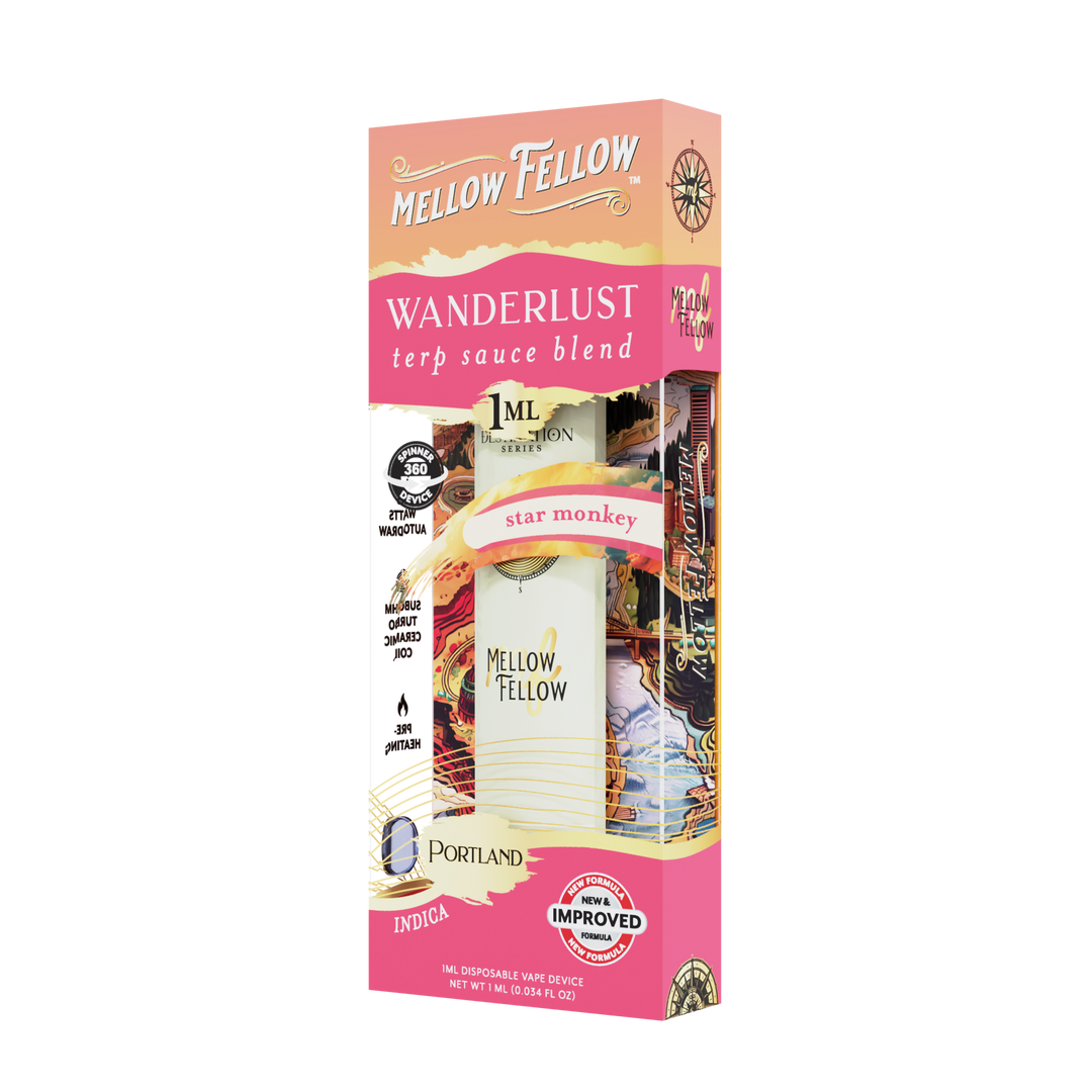 Wanderlust Blend - Terp Sauce 1ml Disposable Spinner Vape - Star Monkey (Indica)