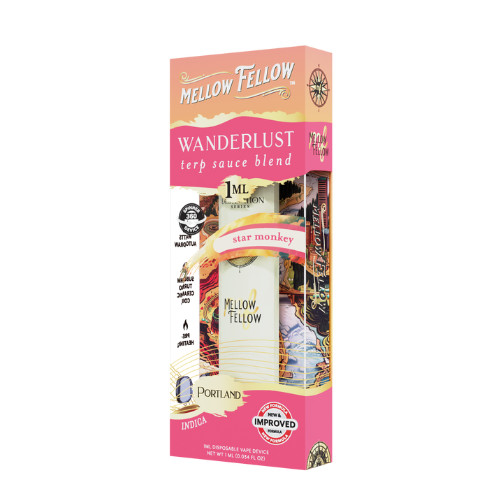 Wanderlust Blend - Terp Sauce 1ml Disposable Spinner Vape - Star Monkey (Indica)