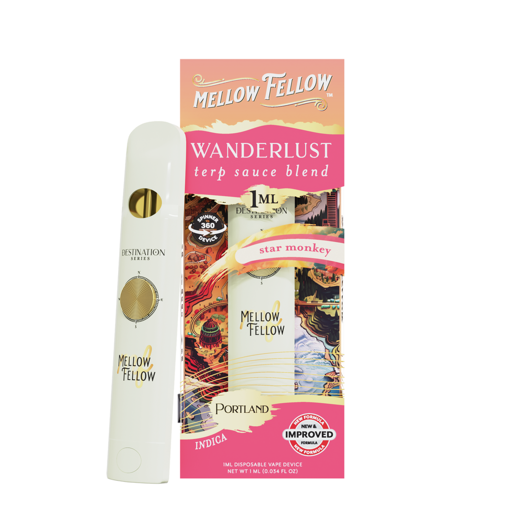 Wanderlust Blend - Terp Sauce 1ml Disposable Spinner Vape - Star Monkey (Indica)
