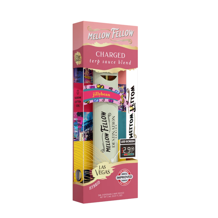 Charged Blend - Terp Sauce 2ml Disposable Vape - Jillybean (Hybrid) Mellow Fellow Charged Blend - Terp Sauce 2ml Disposable Vape - Jillybean (Hybrid) Mellow Fellow