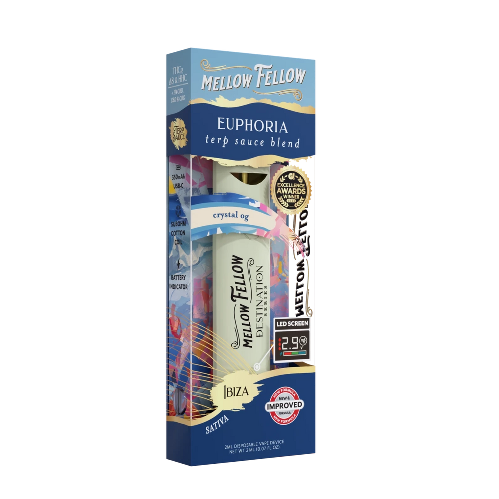 Euphoria Blend - Terp Sauce 2ml Disposable Vape - Crystal OG (Sativa) - Mellow Fellow