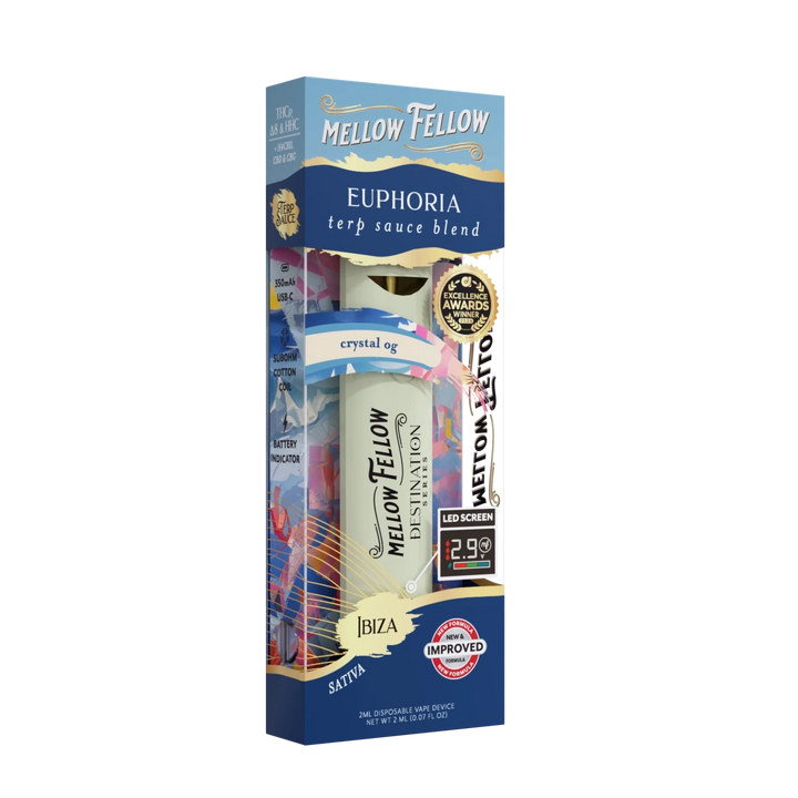 Euphoria Blend - Terp Sauce 2ml Disposable Vape - Crystal OG (Sativa) - Mellow Fellow