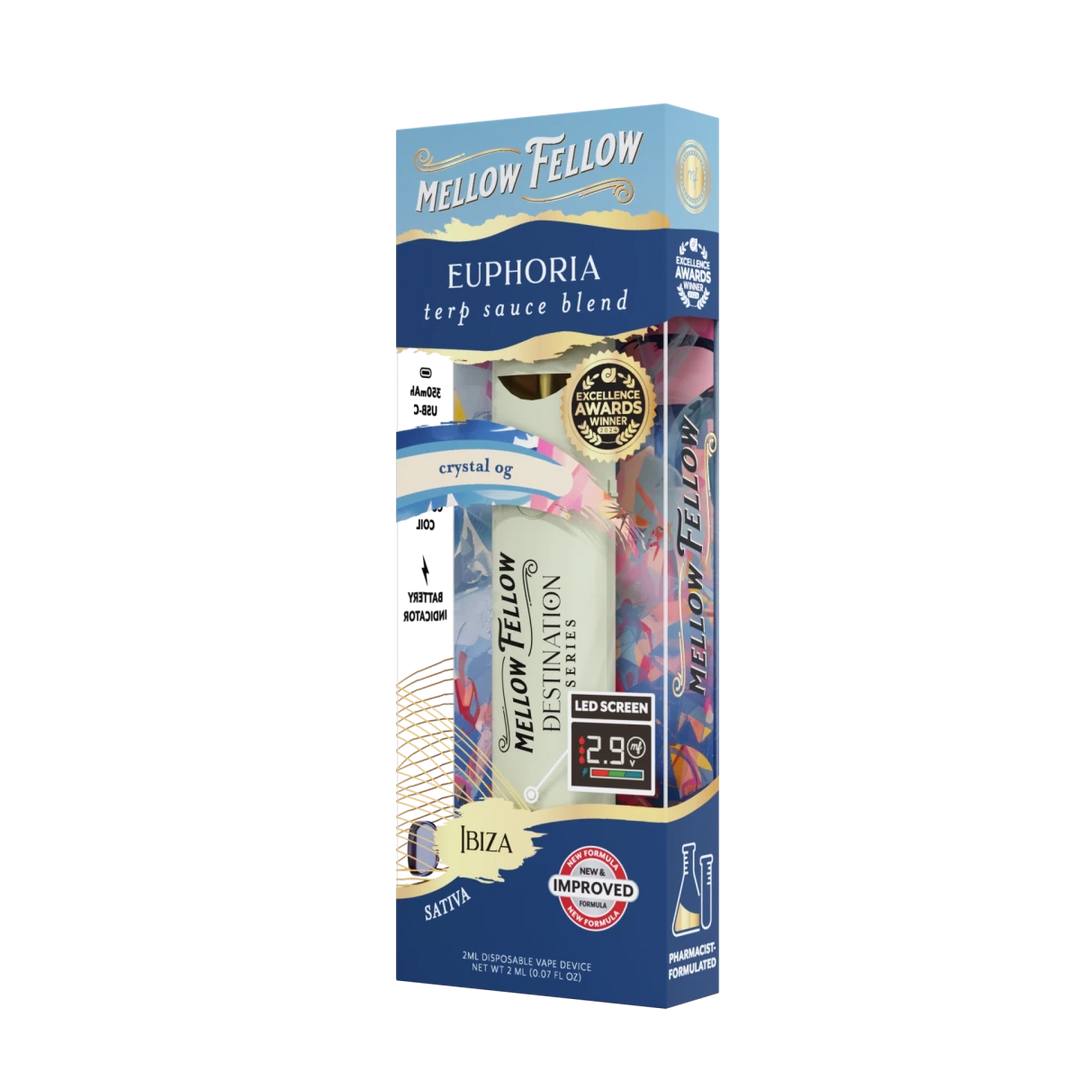Euphoria Blend - Terp Sauce 2ml Disposable Vape - Crystal OG (Sativa) - Mellow Fellow