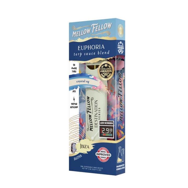 Euphoria Blend - Terp Sauce 2ml Disposable Vape - Crystal OG (Sativa) - Mellow Fellow