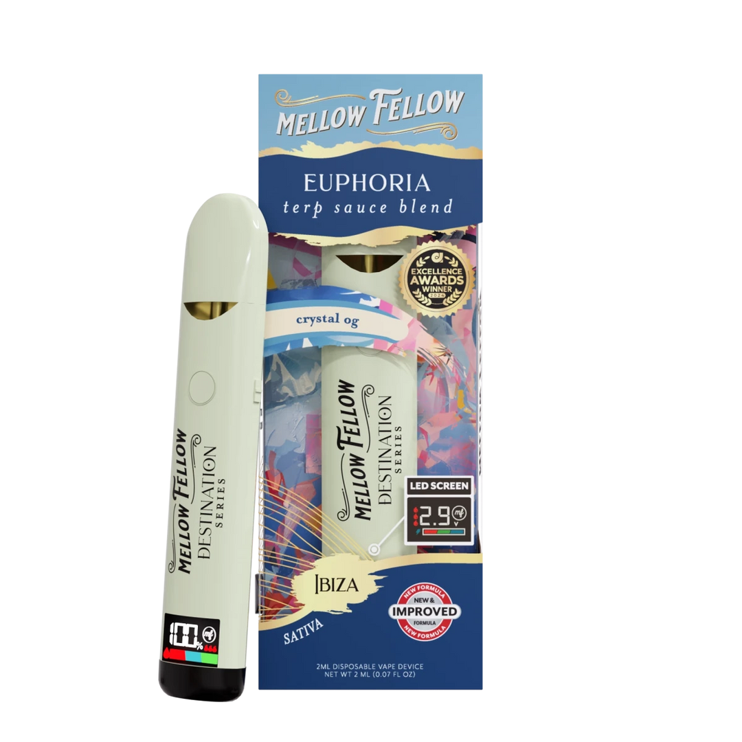Euphoria Blend - Terp Sauce 2ml Disposable Vape - Crystal OG (Sativa) - Mellow Fellow