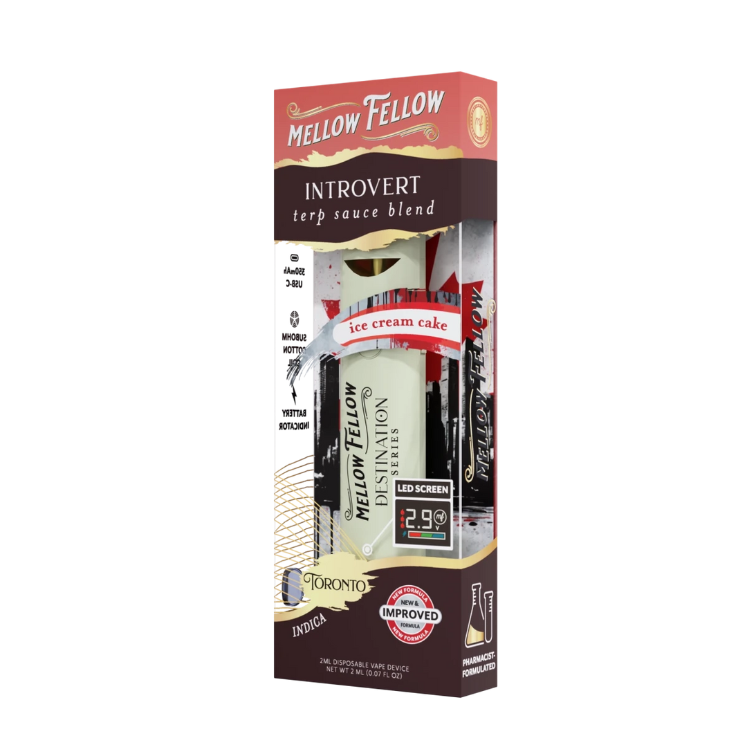 Introvert Blend - Terp Sauce 2ml Disposable Vape - Ice Cream Cake (Indica) - Mellow Fellow