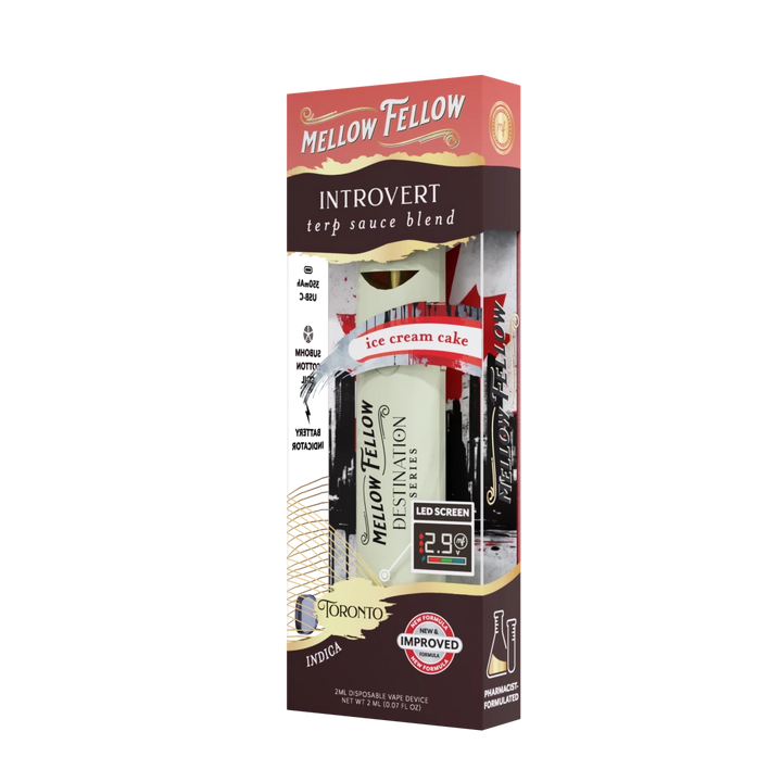 Introvert Blend - Terp Sauce 2ml Disposable Vape - Ice Cream Cake (Indica) - Mellow Fellow