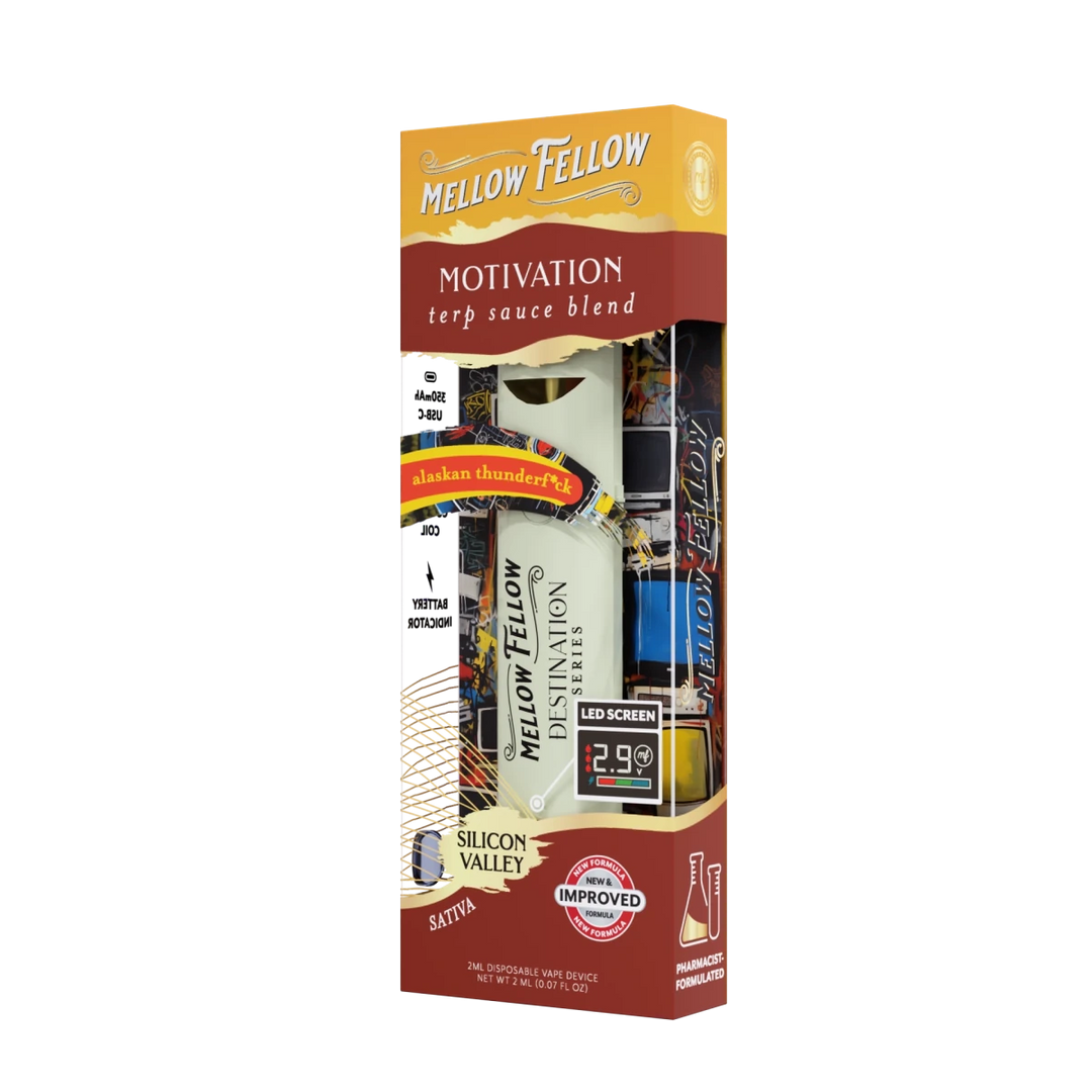 Motivation Blend - Terp Sauce 2ml Disposable Vape - Alaskan Thunderf*ck (Sativa) - Mellow Fellow