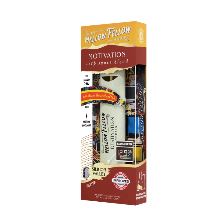 Motivation Blend - Terp Sauce 2ml Disposable Vape - Alaskan Thunderf*ck (Sativa) - Mellow Fellow