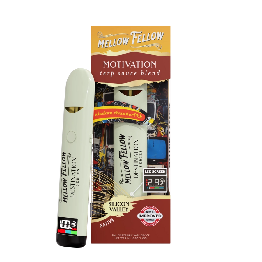 Motivation Blend - Terp Sauce 2ml Disposable Vape - Alaskan Thunderf*ck (Sativa) - Mellow Fellow