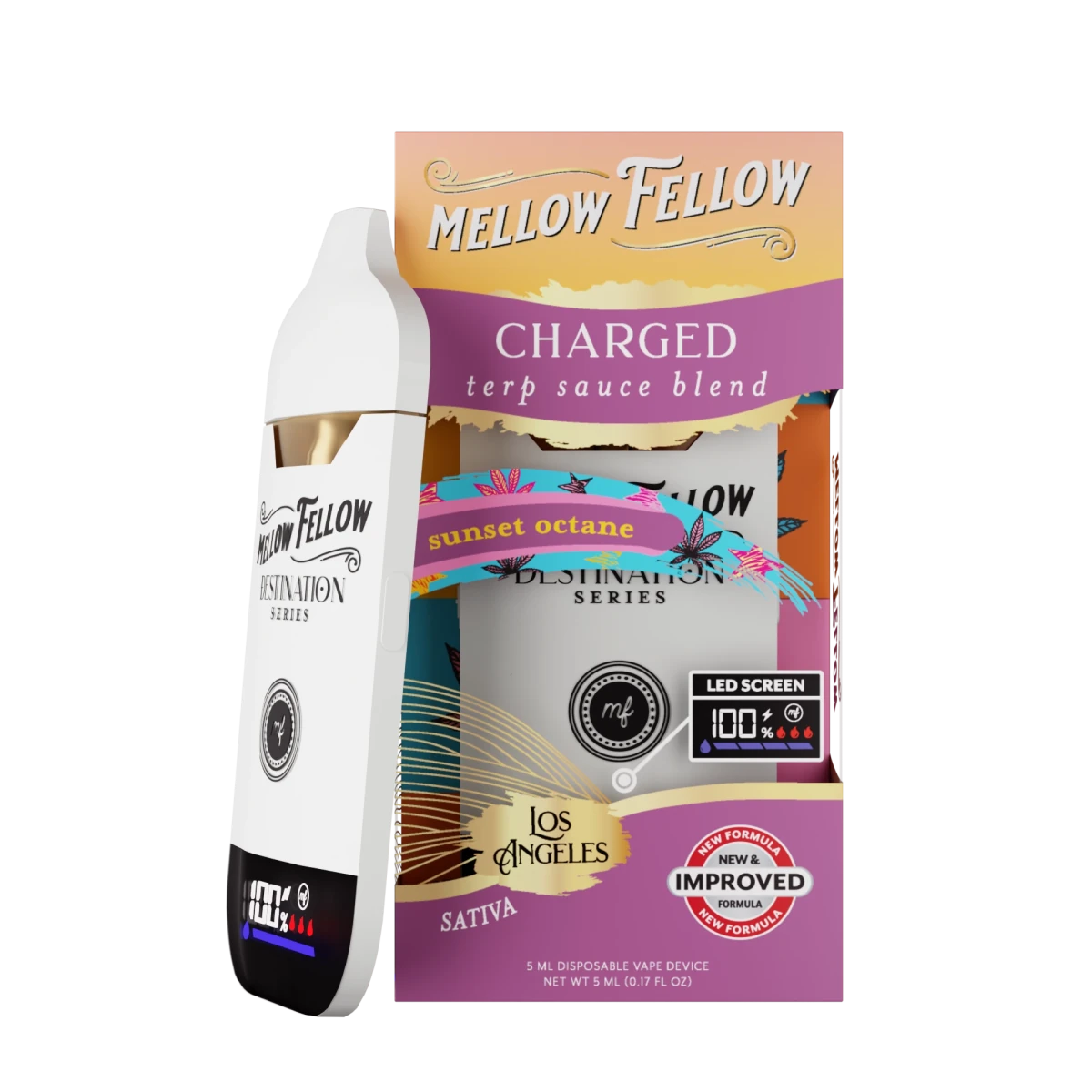 Charged Blend - Terp Sauce 5ml Disposable Vape - Sunset Octane (Sativa -  Mellow Fellow