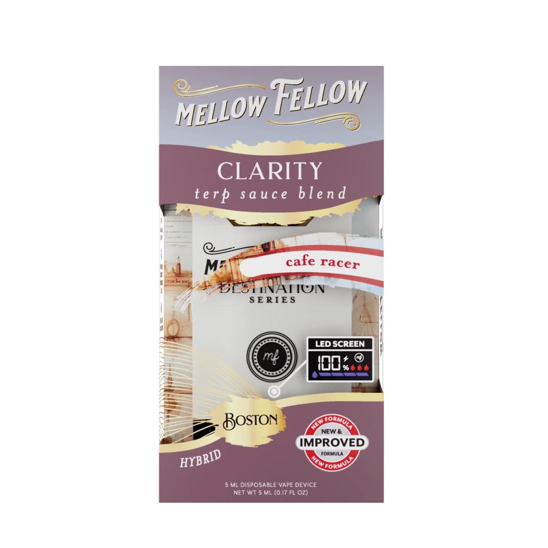 Clarity Blend - Terp Sauce 5ml Disposable Vape - Cafe Racer (Hybrid) - Mellow Fellow Clarity Blend - Terp Sauce 5ml Disposable Vape - Cafe Racer (Hybrid) - Mellow Fellow