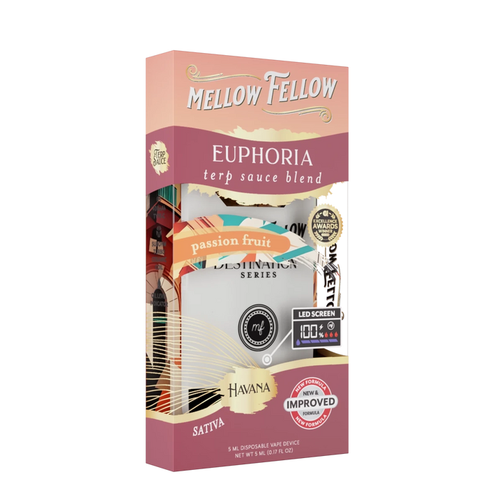 Euphoria Blend - Terp Sauce 5ml Disposable Vape - Passion Fruit (Sativa) - Mellow Fellow