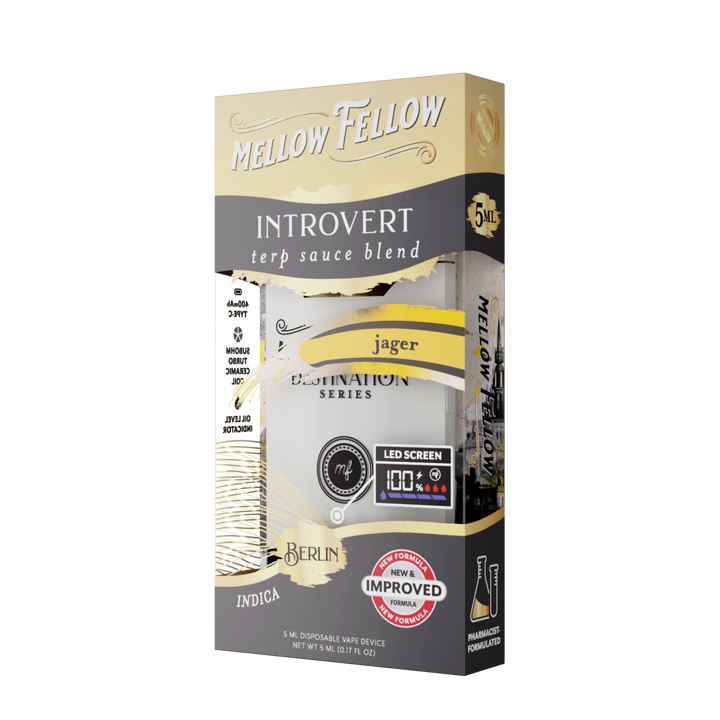 Introvert Blend - Terp Sauce 5ml Disposable Vape - Jager (Indica) - Mellow Fellow