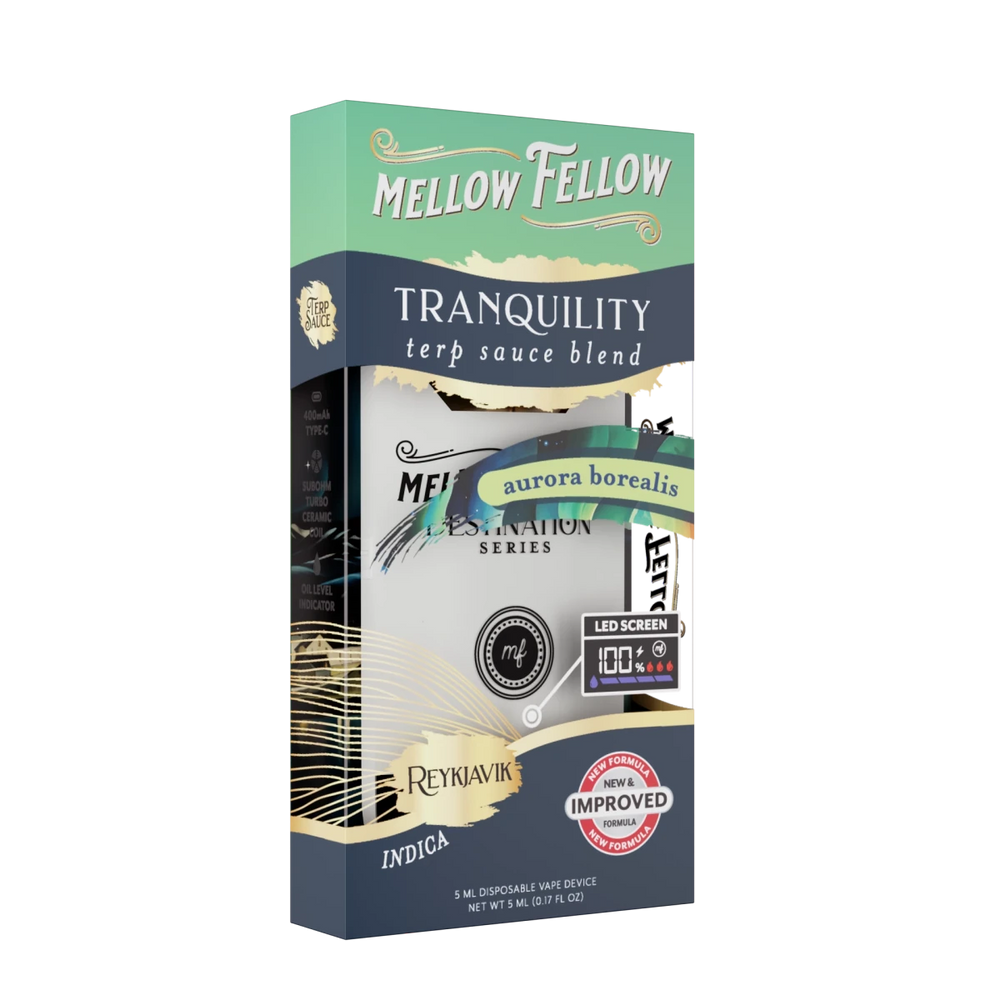 Tranquility Blend - Terp Sauce 5ml Disposable Vape - Aurora Borealis (Indica) - Mellow Fellow