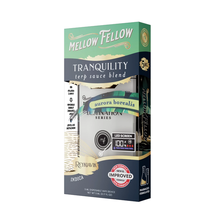 Tranquility Blend - Terp Sauce 5ml Disposable Vape - Aurora Borealis (Indica) - Mellow Fellow