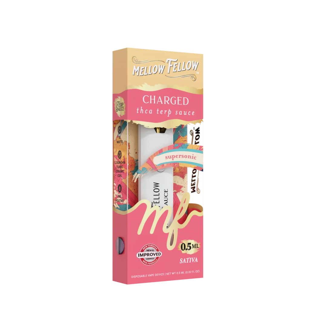 Charged Blend 0.5ml Terp Sauce Disposable Vape - Supersonic (Sativa) - Mellow Fellow
