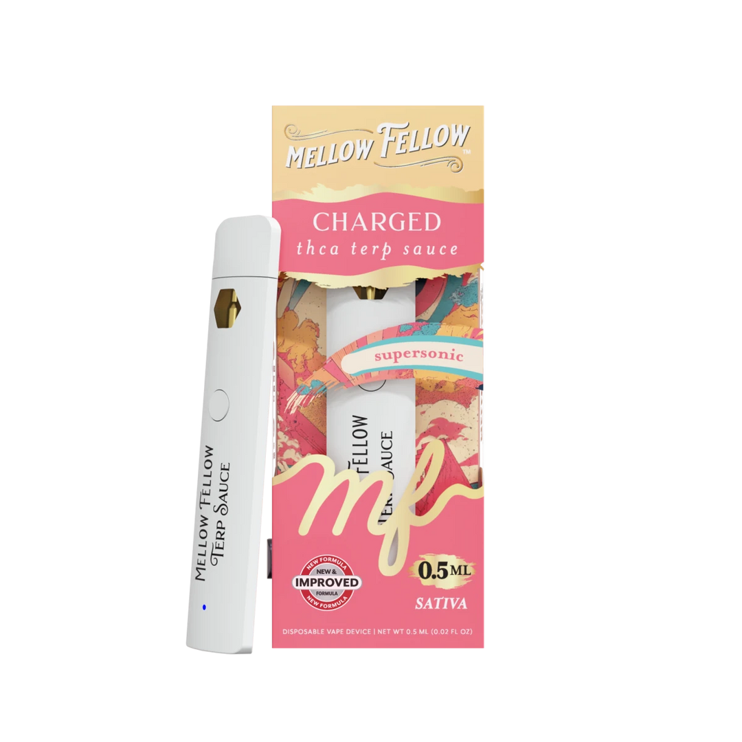 Charged Blend 0.5ml Terp Sauce Disposable Vape - Supersonic (Sativa) Mellow Fellow Charged Blend 0.5ml Terp Sauce Disposable Vape - Supersonic (Sativa) Mellow Fellow