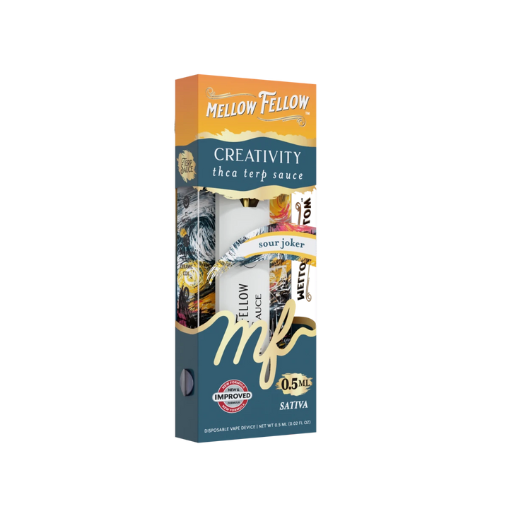 Creativity Blend 0.5ml Terp Sauce Disposable Vape - Sour Joker (Sativa) - Mellow Fellow