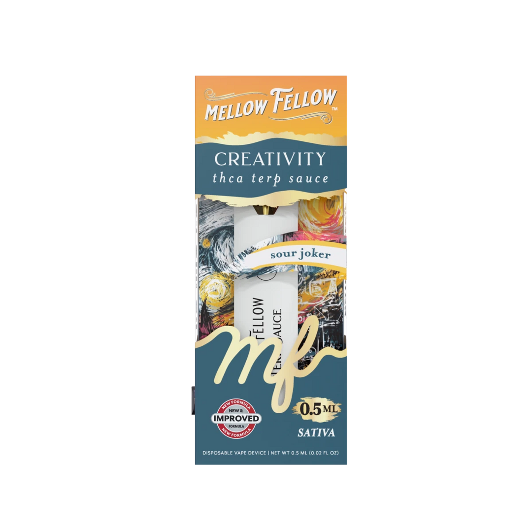 Creativity Blend 0.5ml Terp Sauce Disposable Vape - Sour Joker (Sativa) - Mellow Fellow