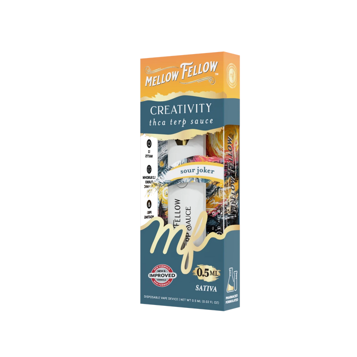 Creativity Blend 0.5ml Terp Sauce Disposable Vape - Sour Joker (Sativa) - Mellow Fellow