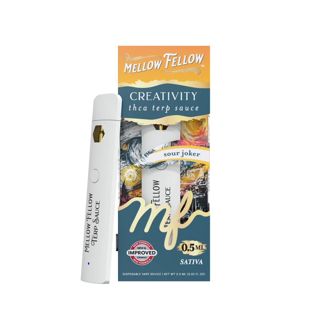 Creativity Blend 0.5ml Terp Sauce Disposable Vape - Sour Joker (Sativa) - Mellow Fellow