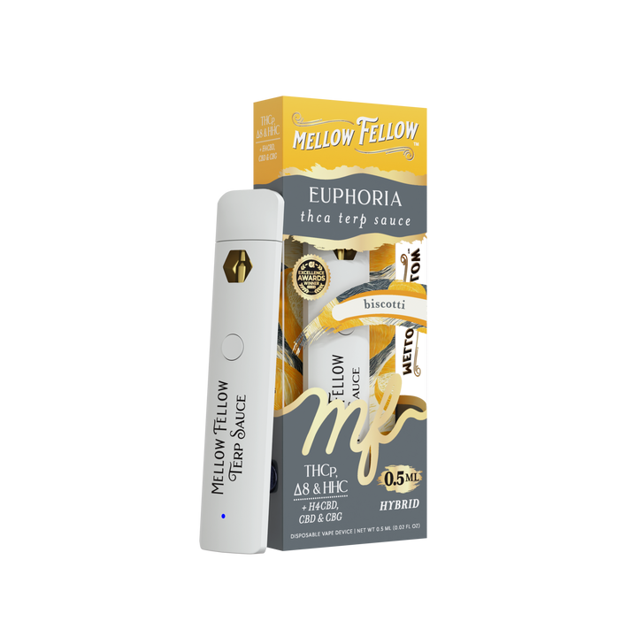Euphoria Blend 0.5ml Terp Sauce Disposable Vape - Biscotti (Hybrid)