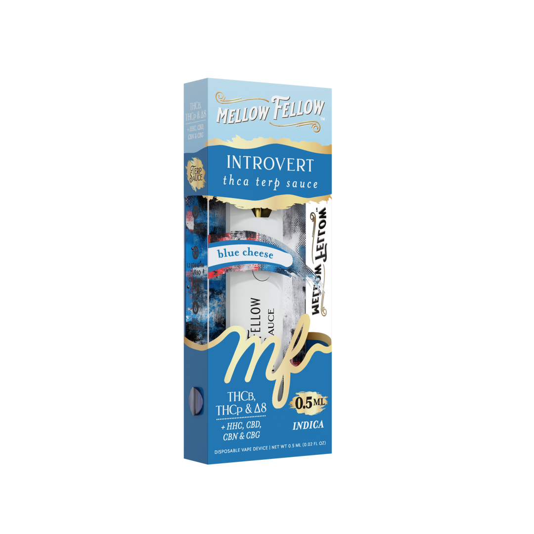 Introvert Blend 0.5ml Terp Sauce Disposable Vape - Blue Cheese (Indica)