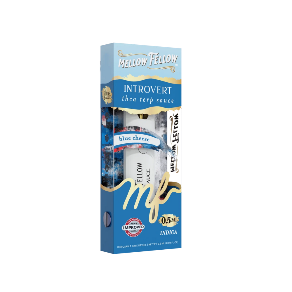 Introvert Blend 0.5ml Terp Sauce Disposable Vape - Blue Cheese (Indica) - Mellow Fellow