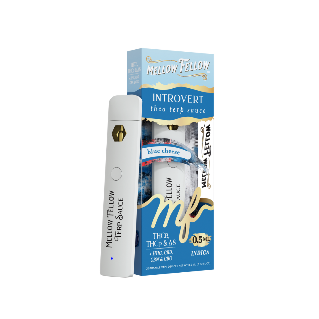 Introvert Blend 0.5ml Terp Sauce Disposable Vape - Blue Cheese (Indica)