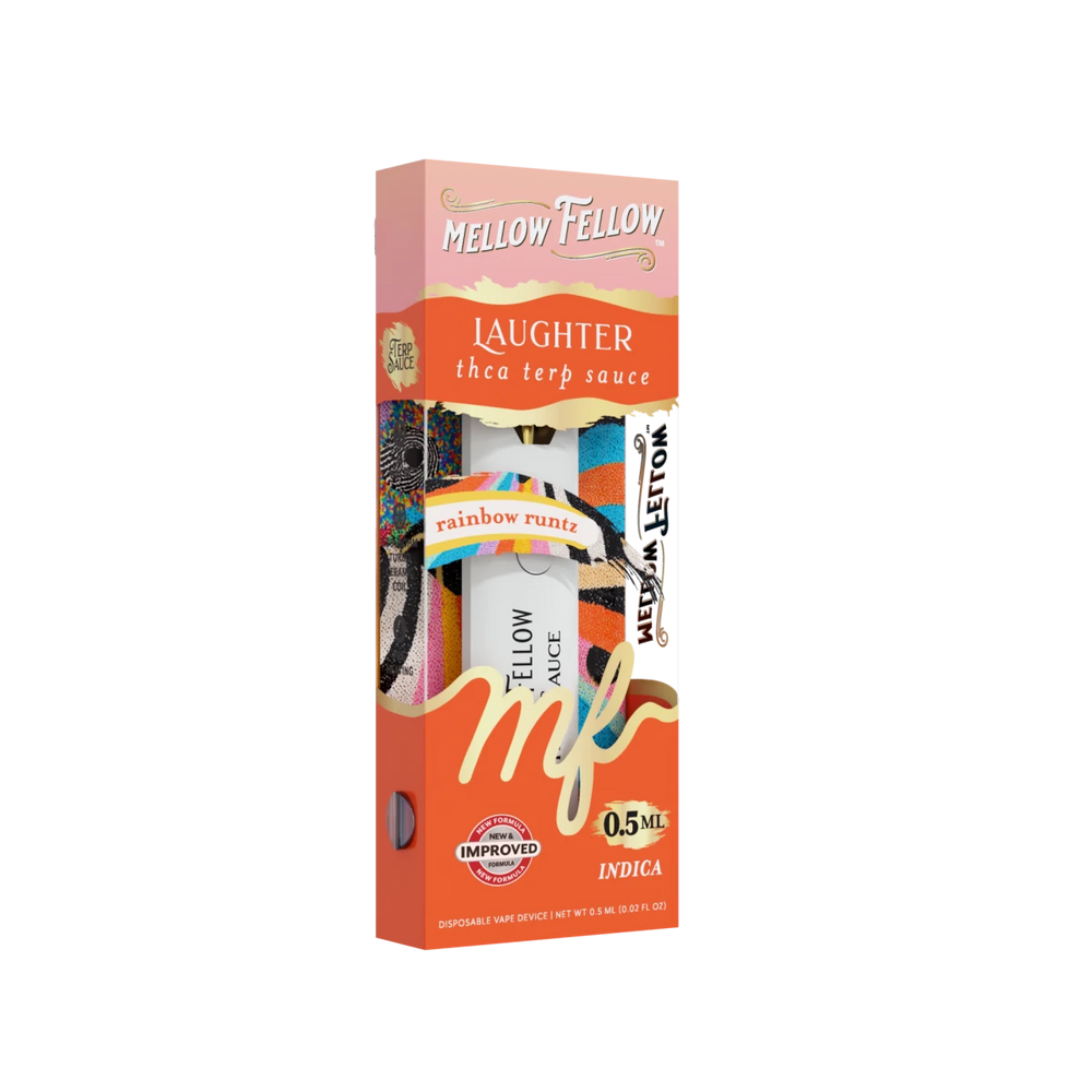 Laughter Blend 0.5ml Terp Sauce Disposable Vape - Rainbow Runtz (Indica) - Mellow Fellow