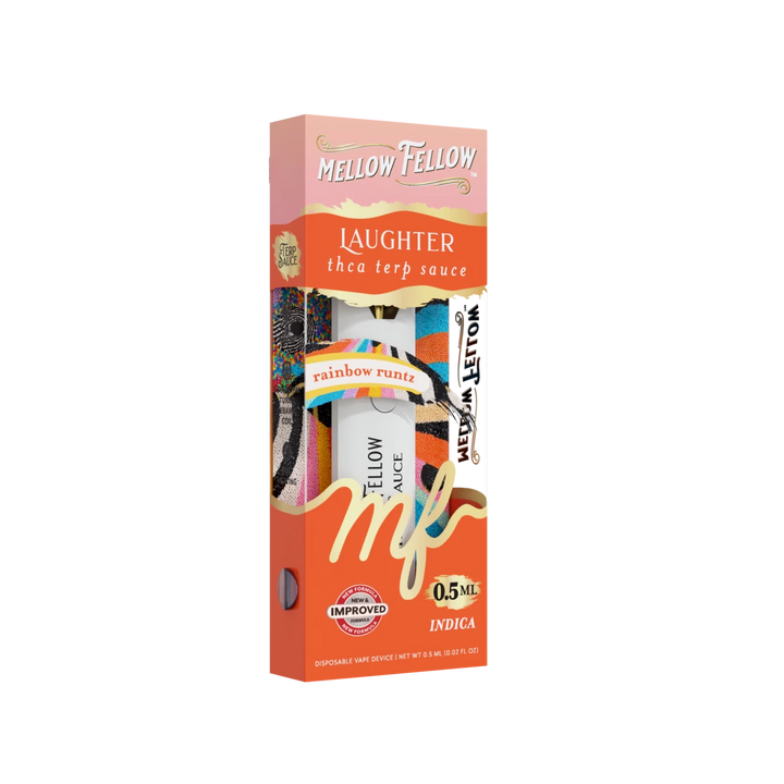 Laughter Blend 0.5ml Terp Sauce Disposable Vape - Rainbow Runtz (Indica) - Mellow Fellow