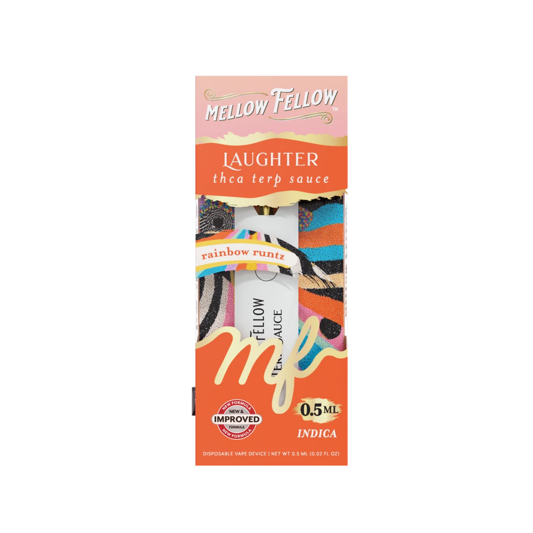 Laughter Blend 0.5ml Terp Sauce Disposable Vape - Rainbow Runtz (Indica) - Mellow Fellow