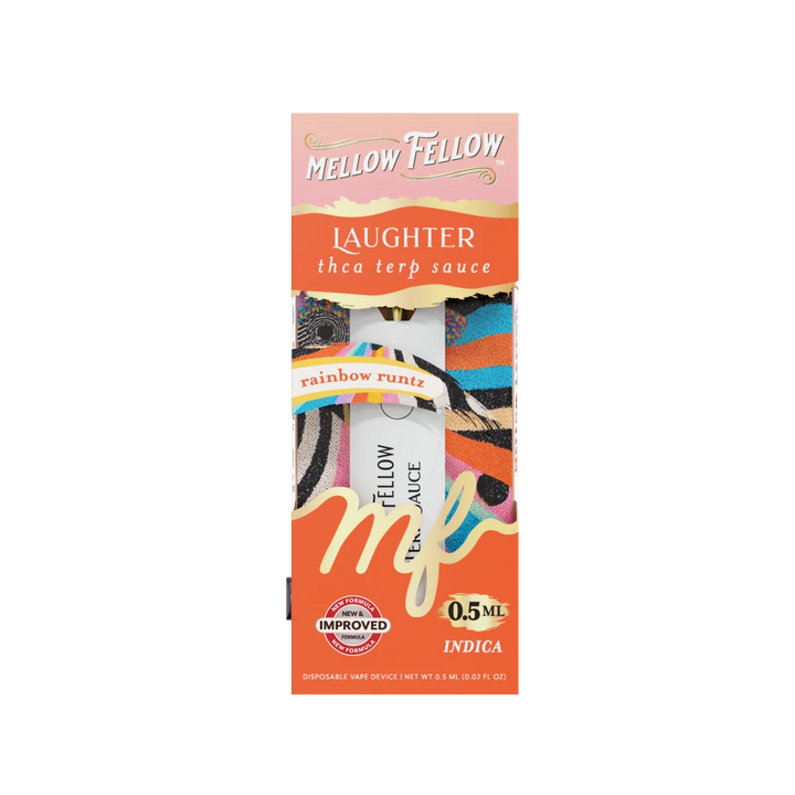 Laughter Blend 0.5ml Terp Sauce Disposable Vape - Rainbow Runtz (Indica) - Mellow Fellow