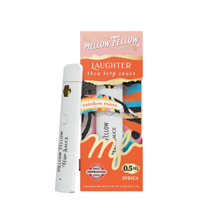Laughter Blend 0.5ml Terp Sauce Disposable Vape - Rainbow Runtz (Indica) - Mellow Fellow