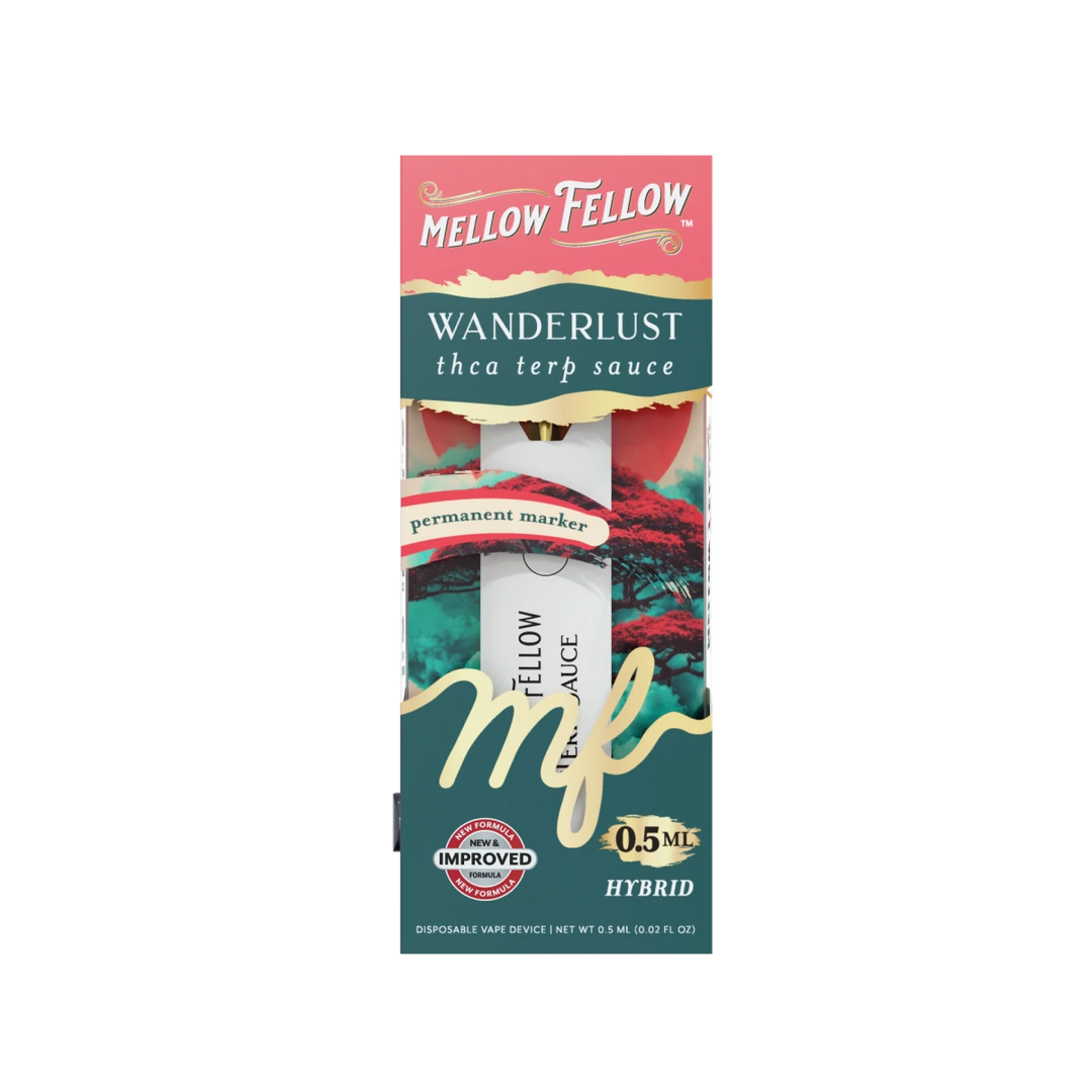 Wanderlust Blend 0.5ml Terp Sauce Disposable Vape - Permanent Marker (Hybrid) - Mellow Fellow