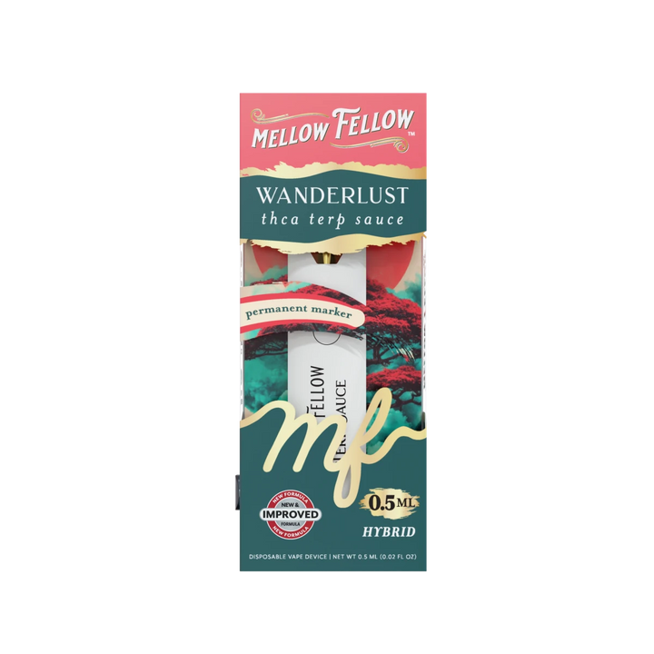 Wanderlust Blend 0.5ml Terp Sauce Disposable Vape - Permanent Marker (Hybrid) - Mellow Fellow